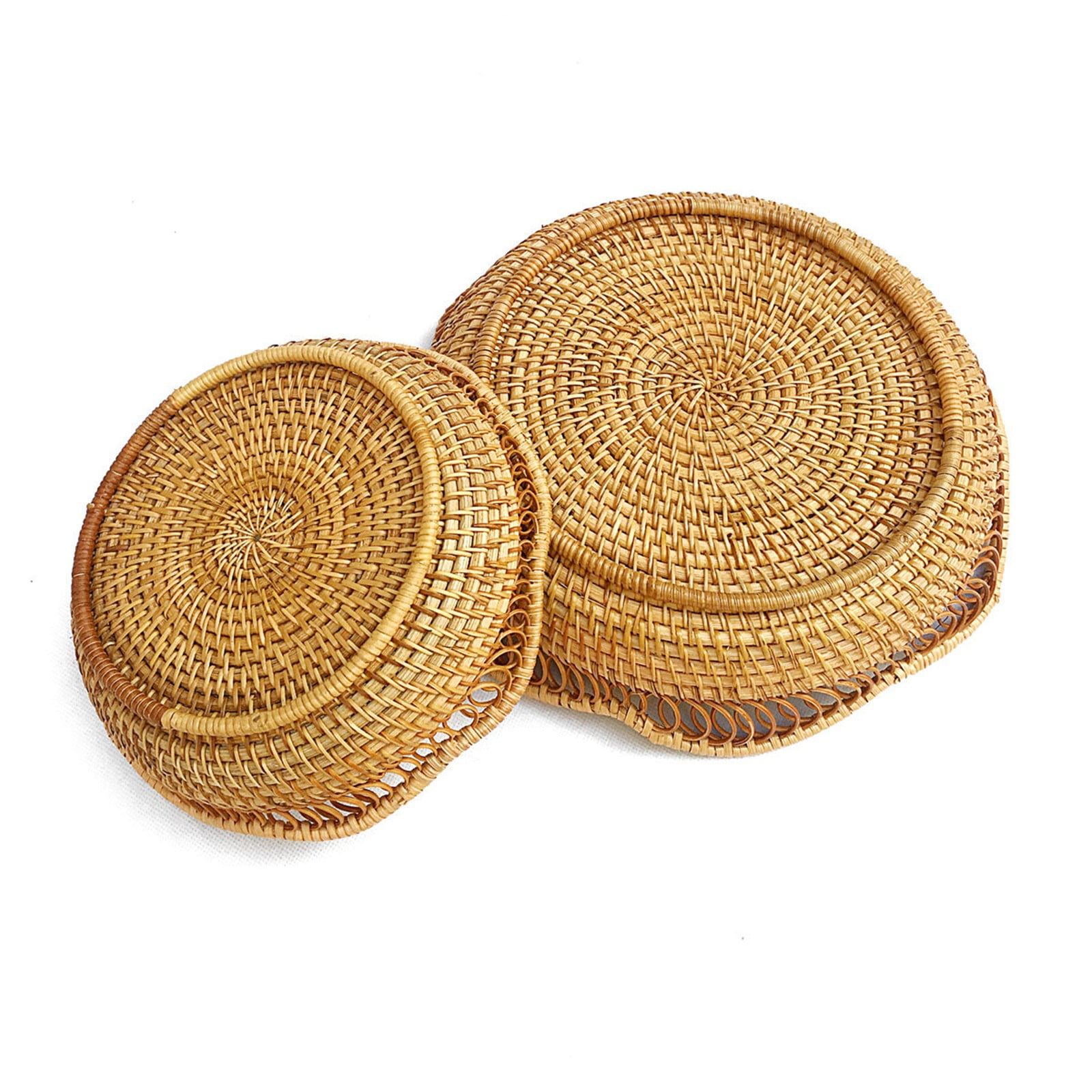 Clearance! Binkne Fruit Basket; Fruit Plate; 1*Fruit Basket; Fruit Baskets Wicker Storage Bowls Natural Woven Serving Basket Bowls Decorative Baskets for Kitchen Counter Organizing; Fruit Plate