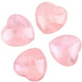 thumbnail image 6 of Natural Rose Quartz Heart Gemstones - Love Palm Thumb Worry Stone, with Spiritual Meanings, 6 of 8