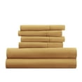 thumbnail image 6 of Twin, Gold Solid Microfiber 6 Piece Bed Sheet Set, by Noble Linens, 6 of 11