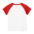 thumbnail image 5 of XADYUY American Flag Shirts for Girls Kids American Flag Rainbow Print Patriotic Tops 4th Of July Tee Shirts Crewneck Raglan Sleeve Shirts Funny Independent Day Tshirt 5-6 Years,Red, 5 of 5
