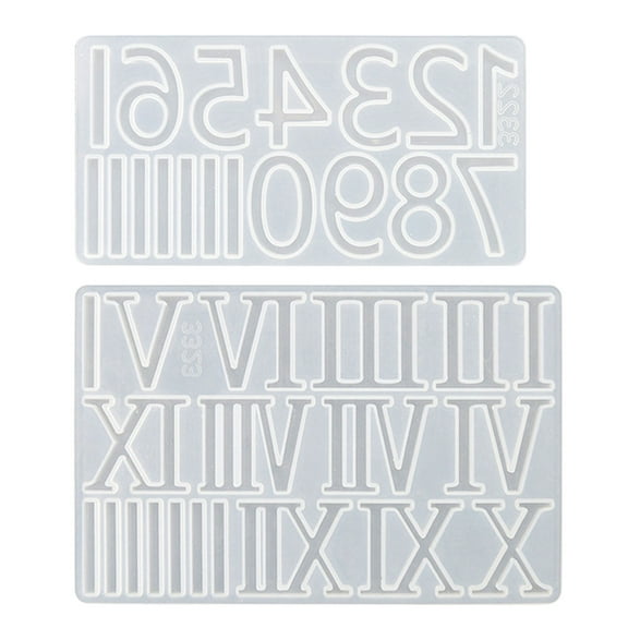 Clock Roman Arabic Numeral Mold Silicone Epoxy Resin Pendant Mold for Handmade Ornaments Crafts Making Home Decorations