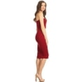 thumbnail image 4 of Women's Casual Solid Comfy Sexy Strapless Midi Bodycon Tube Dress, 4 of 4
