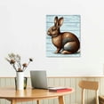 thumbnail image 3 of JEUXUS  Canvas Wall Art, Happy Easter Spring Watercolor Rabbit Bunny Vintage Wooden Plank Square HD Print on Canvas Framed Decorations Art for Bedroom Living Room Kitchen, 3 of 5