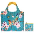 thumbnail image 3 of Wrapables Large Reusable Shopping Tote Bag with Outer Pouch (Set of 3), Flowers & Unicorns, 3 of 10