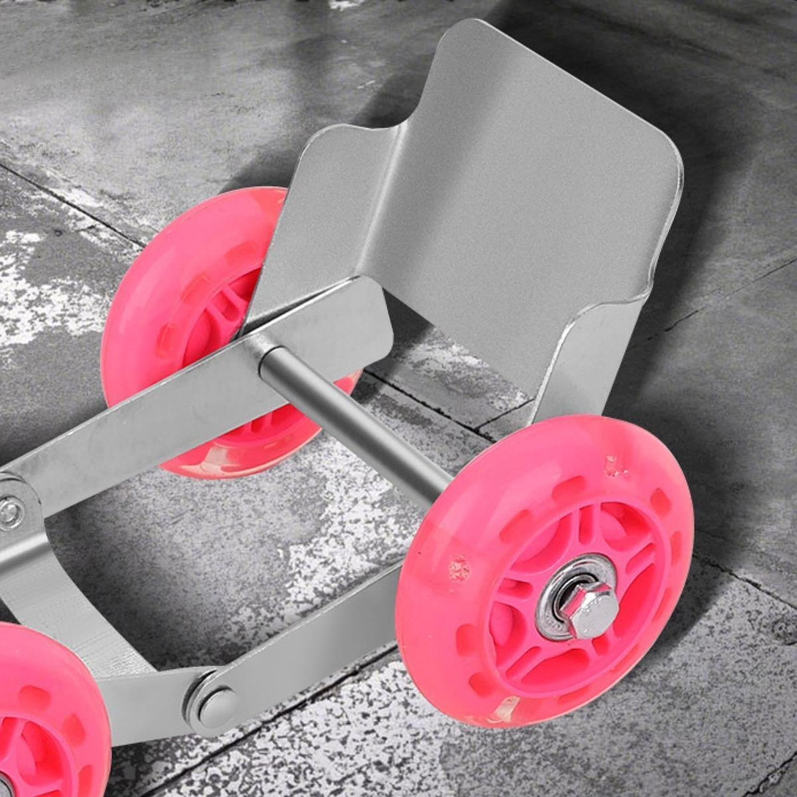 Wzmzjy Generic Motorcycle Wheel Dolly Roller Tire Dolly Cart Roadside Assistance Garage Silver