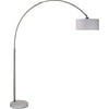 SH Lighting SH-6938WH Steel Adjustable Arching Floor Lamp with White Marble Base, 81 H