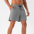 thumbnail image 2 of Mens Ligero Senderismo Pantalones Deportivos de Color Sólido Ligero Respirable Casual Corriendo Al Aire Libre Senderismo Bolsillo Cordón Pantalones Cortos, 2 of 7
