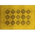 thumbnail image 1 of Ahgly Company Machine Washable Indoor Rectangle Oriental Yellow Traditional Area Rugs, 2' x 3', 1 of 4