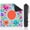 Pink, Teal & Orange 02, variant on American Mahjong Mat for Table,Colorful Pink Blue Floral 31.5" x 31.5" Non-Slip Noise-Reducing Game Mat, Mah Jongg Table Cover for Poker, Dominoes, Card & Board Games