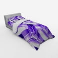 thumbnail image 3 of Ambesonne Abstract Bedding Set 4 Pcs, Trippy Digital Shapes, Queen, Violet White, 3 of 3