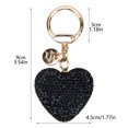 thumbnail image 3 of Hearth & Gear Encrusted Heart Keychain Encrusted Car Key Pendant Girls' Accessory Bag Heart, 3 of 7
