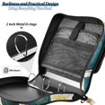 thumbnail image 5 of Haosy 3 Ring Zipper Binder with Shoulder Strap Waterproof Trapper Keeper 2 Inch D-Ring 500 Sheets Capacity, Autumn Tropical Foliage, 5 of 8