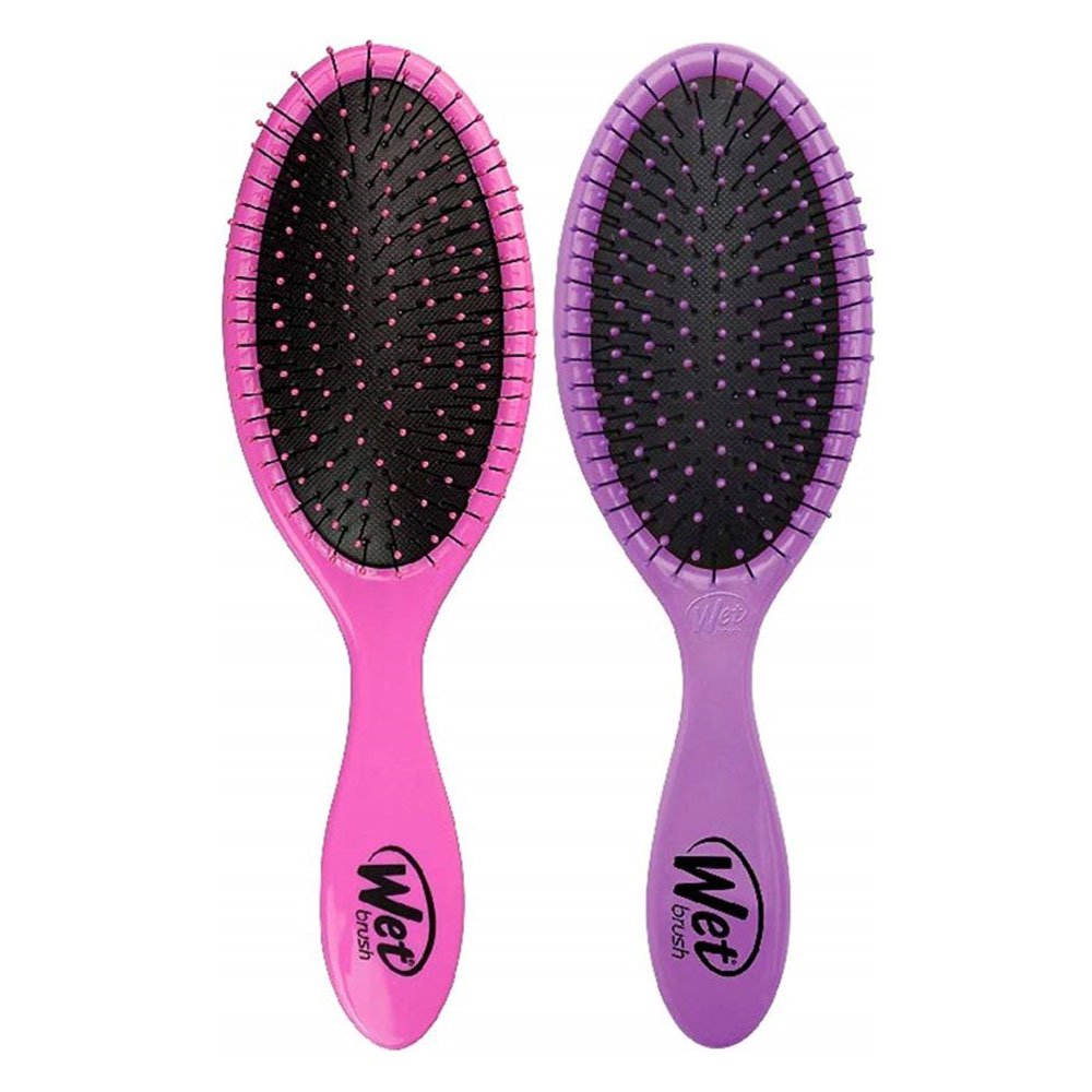 Wet Brush Pro Pink & Purple Detangle Hair Brush Flex Bristles 2 Pieces