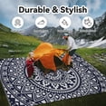 thumbnail image 6 of VUNATE Outdoor Rug 8'x10' Patio Rug Waterproof Woven Plastic Indoor Outdoor Mat for Picnic RV Porch Camping Reversible Lightweight Boho Outside Rug Blue and Gray, 6 of 7