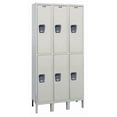 thumbnail image 1 of Hallowell UY3588-2A-PT Hallowell Maintenance-Free Quiet - MFQ - Locker, 45 in. W x 18 in. D x 78 in. H, 729 Parchment, Double Tier, 3-Wide, Assembled, 1 of 1
