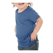 Kavio IJC0432 Infants Crew Neck Short Sleeve Tee-steel Blue-6M