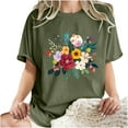 thumbnail image 5 of Women's Tops Short Sleeve Summer Vintage Tshirts Shirts for Women Printed Baby Tees Tee Shirts, 5 of 6