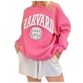 thumbnail image 2 of Womens Casual Long Sleeve Sweatshirts Crew Neck Letter Printed Tops Lightweight Loose Pullover Sweatshirt, 2 of 6