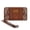 Brown, variant on Wrangler Western Wallet for Women RFID Paisley Wristlet Purse with zipper, Brown