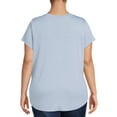 Terra & Sky Women's Plus Size Shirttail Tshirt, 2Pack