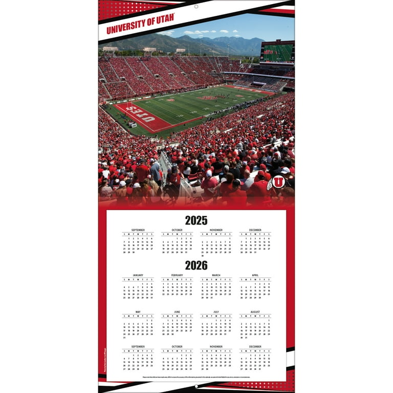 Utah Utes 2026 16M Turner Wall Calendar - Pf - Walmart.com
