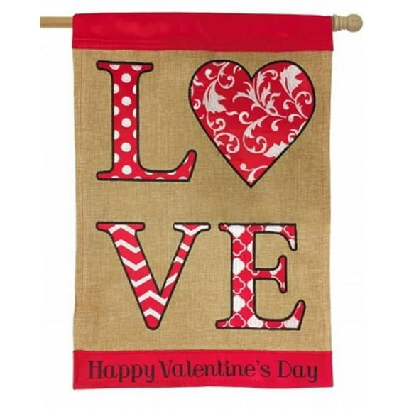 Jozie B 79 Burlap God Blessed Texas Flag, Large