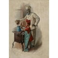 thumbnail image 2 of William Vincent Cahill 11x14 Gold Ornate Wood Frame and Double Matted Museum Art Print Titled - The Cooking Lesson (1910), 2 of 4