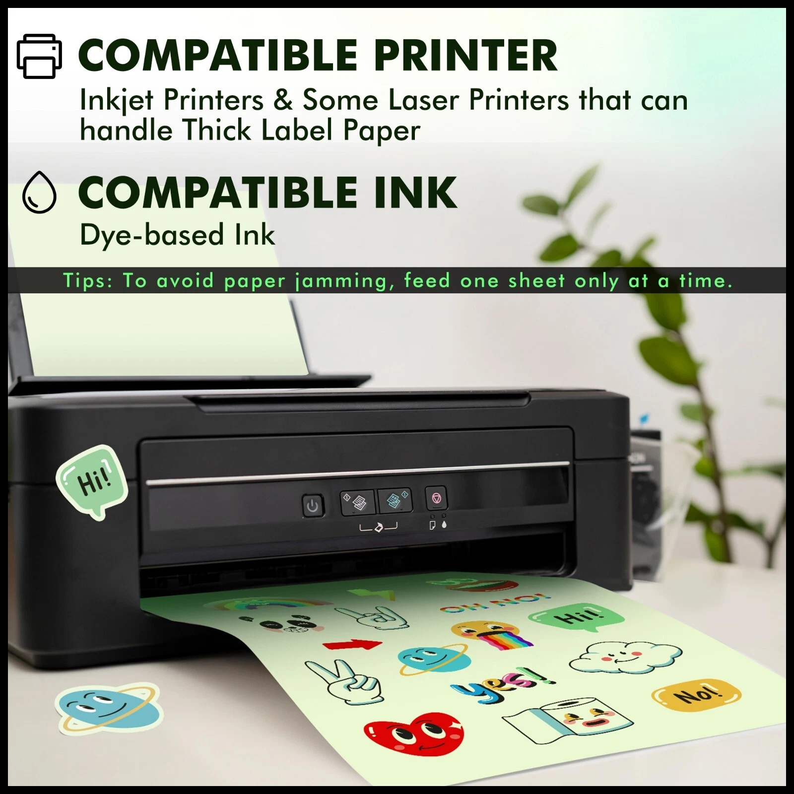 A-SUB Glow In The Dark Vinyl Sticker Paper for Inkjet Printers Waterproof , Durable, Cutable, 8.5x11 inch , 15 Sheets