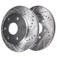 thumbnail image 3 of Detroit Axle - Front Brake Kit for Toyota 1995-2002 4Runner, 1995-2004 Tacoma, Drilled & Slotted Brake Rotors Ceramic Brake Pads 1996 1997 1998 1999 2000 2001 Replacement, 3 of 7