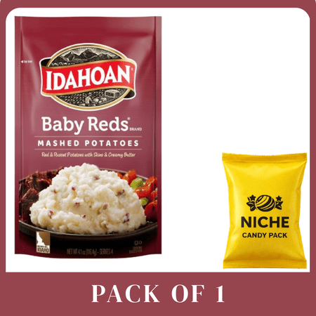 Idahoan Gluten Free Baby Reds Mashed Potatoes – 4.1oz-1 pack-with candy pack Idahoan Gluten Free Baby Reds Mashed Potatoes – 4.1oz-1 pack-with candy pack