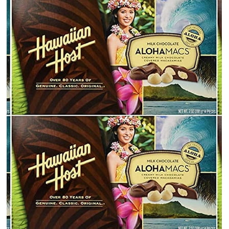 Hawaiian Host Aloha Macs Milk Chocolate Macadamia Nuts(2 Boxes)