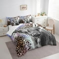 thumbnail image 3 of jejeloiu Highland Cattle Twin Bedding Sets 7-Piece,Leopard Print Bedding Comforter Set,Jungle Animal Sheet Sets For Men Women,Luxury Bedroom Decor Reversible, 3 of 8