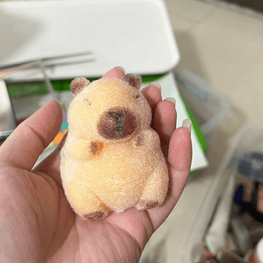 SnuggleSprout Handmade Taba Squishy Capybara Silicone Squeeze Toy, Stress Relief Squishies Cute Toy Capybara