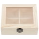 thumbnail image 1 of Organizador de bolsitas de té de madera con tapa abatible y cuatro compartimentos: caja de almacenamiento natural para bolsitas de café e infusiones en casa, 1 of 8