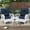 Navy Cushions, variant on MEETWARM 3 Pieces Patio Conversation Set, Rattan Outdoor Rocking Patio Bistro Set with 2 Rockers and 1 Side Table with 4" Thick Cushions, Outdoor Furniture Set for Porch Backyard, White Wicker/Beige