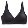 thumbnail image 6 of VISALY demi bra Wireless, Wirefree Sleep Comfort, Womens Bathing Suit Tops with Bra Support, Black and White Sports Bra Womens Wireless Push Up Bra High Support Sports Bras, Black,XL, 6 of 9