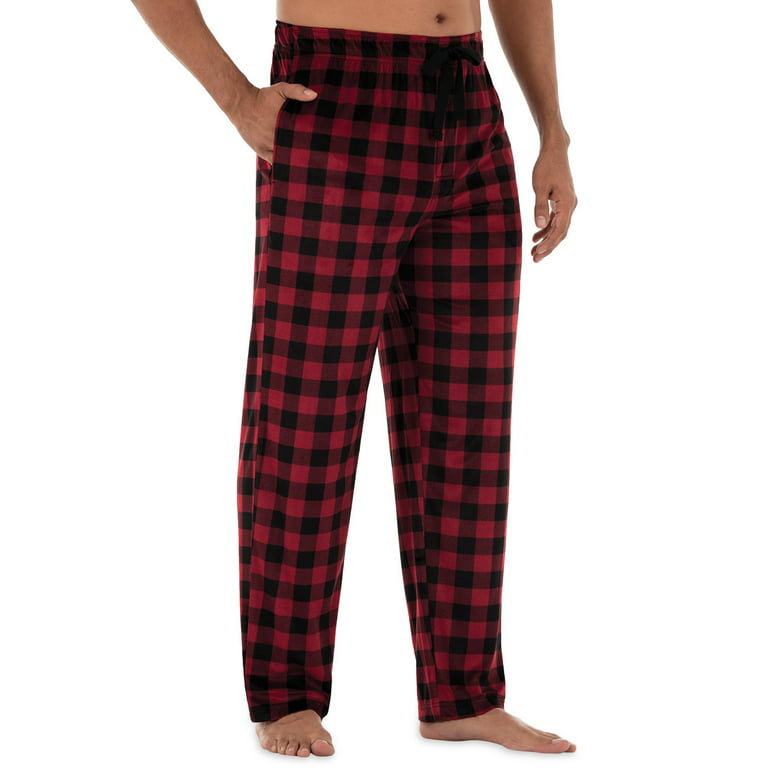 George Men's and Big Men's Fleece Sleep Pajama Pant, 2-Pack, S-5XL 