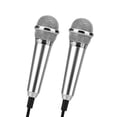 thumbnail image 2 of EeaseCA 2pcs Mobile K Song Microphone National K Singing Bar Microphone Song Artifact Cell Phone Microphone Mini Microphone (Silver, Random Type), 2 of 8