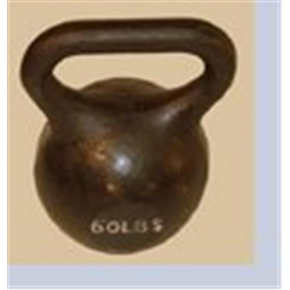 York Barbell 15160 Single Kettlebell, Black - 60 lbs