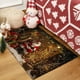 thumbnail image 5 of Alfombra navideña para puerta, interior y exterior, con diseño de casita de jengibre y Papá Noel. Decoración navideña antideslizante. Ideal para entrada, cocina y baño. Alfombra de poliéster., 5 of 6