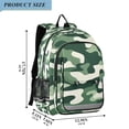 thumbnail image 2 of FORMRS School Backpack 17" Student Travel Bag with Laptop Compartment, Light Green Camouflage Design, 2 of 7