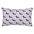 thumbnail image 1 of Fotbe Dachshund Dog Funda de Almohada Decorativa Estilo Occidental, Lujo en Algodón, Fundas para Almohadas King, Cojín Estampado para Decoración del Hogar-20"x30", 1 of 6