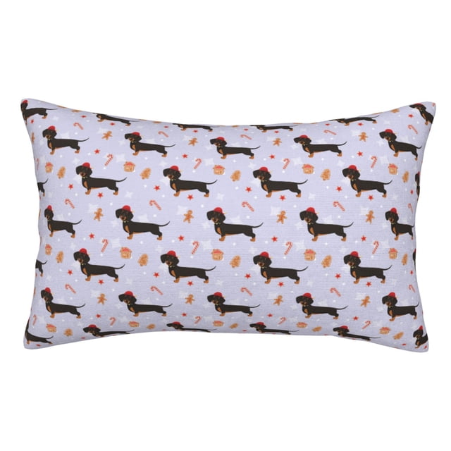 Fotbe Dachshund Dog Funda de Almohada Decorativa Estilo Occidental, Lujo en Algodón, Fundas para Almohadas King, Cojín Estampado para Decoración del Hogar-20"x30"