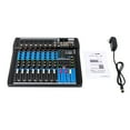 thumbnail image 5 of Fichiouy 8 Channel Studio Audio Mixer Bluetooth USB AUX XLR DJ Live Sound Mixing Console, 5 of 13