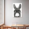 thumbnail image 2 of Elephant Stock Peeking Donkey In Black And White Wall Art - Vertical Multi Panel Canvas - Living Room Wall Decor - Animal Multi Panel - Black And Gray Decor By Sisi And Seb - 36" x 57", 2 of 8