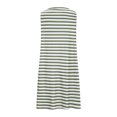 thumbnail image 7 of NXMZXB Summer Dresses for Women 2025 Loose Fit Casual Striped Sundresses Beach Cover Ups Sleeveless Crewneck Tshirt Swing Dress with Pockets Army Green L, 7 of 7