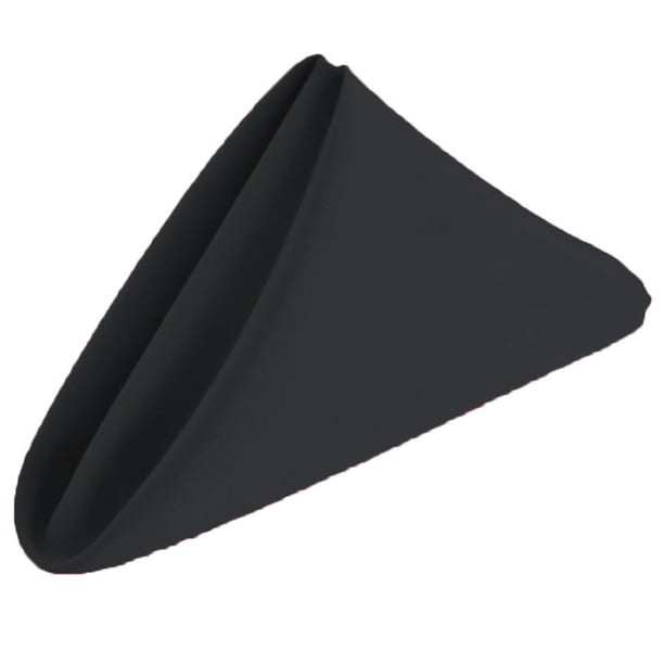 Gowinex Black 20" x 20" Polyester Dinner Napkins (Pack of 10) - Walmart ...