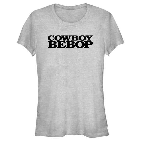 Junior's Cowboy Bebop Black Logo  Graphic Tee Athletic Heather X Large