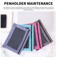 thumbnail image 4 of Holloyiver Pencil Pouch for 3 Ring Binder, Binder Pencil Case with Smooth Zipper, Clear Window Pencil Case for Binder, Big Capacity 3 Ring Binder Pencil Bag with 3 Reinforced Grommets, Blue, 4 of 9