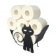thumbnail image 3 of Soporte de rollo de papel higiéco de gato de hierro decorativo, montado en la de pie libre para el baño, accesorios de baño Sunnimix Portarrollos de papel higiénico novedoso, 3 of 8
